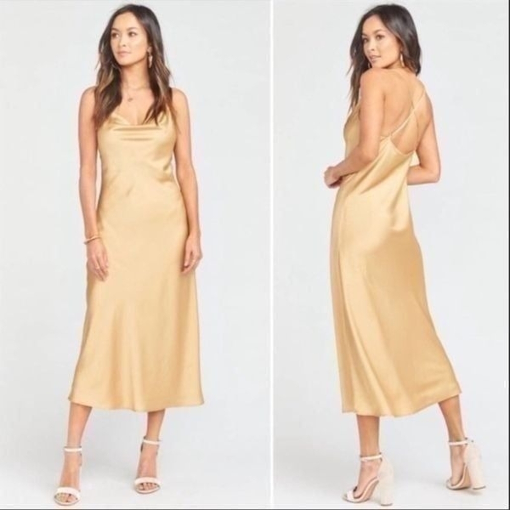 Show Me Your MuMu Elegant Gold Backless Dress